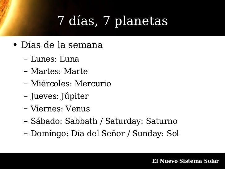 El Nuevo Sistema Solar El Nuevo Sistema Solar