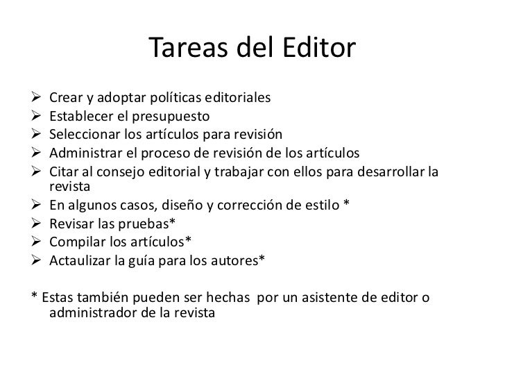 El Papel Del Editor