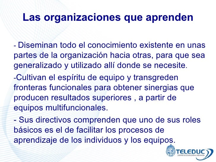 El Paradigma De Las Organizaciones Que Aprenden