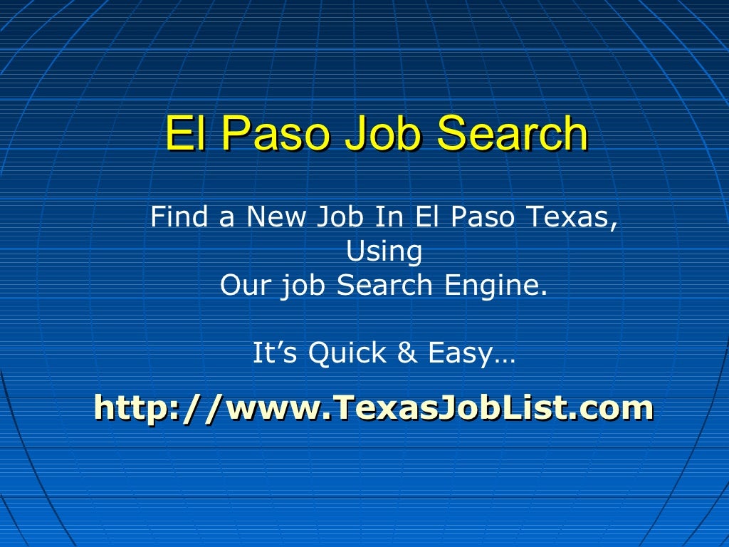 El Paso Job Search