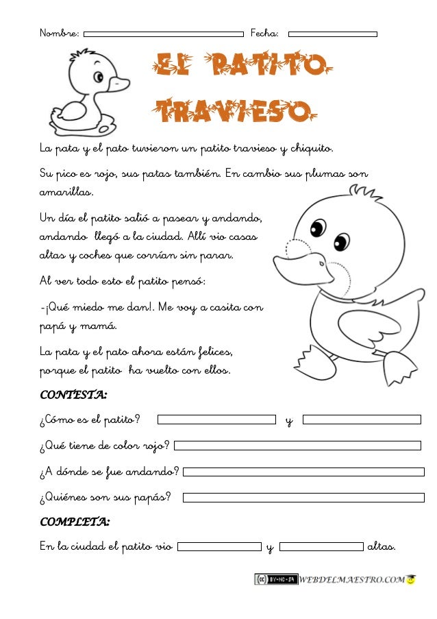 preguntas de comprension del patito feo cl 4 el patito travieso recurso de web del maestro preguntas de comprension del patito feo cl 4 el patito travieso recurso de web del maestro