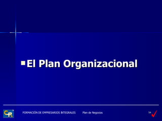 El Plan Organizacional 