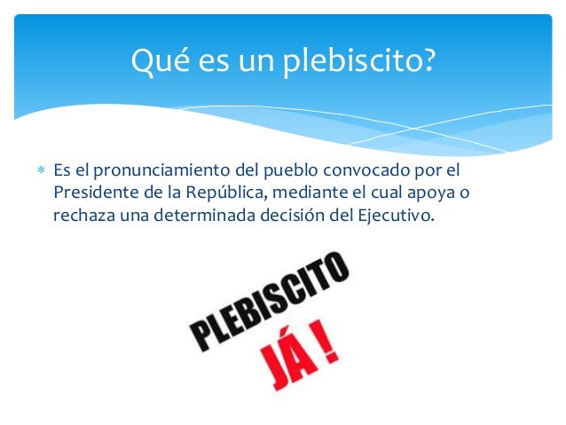 El plebiscito