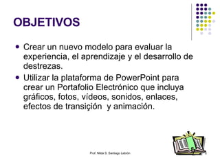 OBJETIVOS <ul><li>Crear un nuevo modelo para evaluar la experiencia, el aprendizaje y el desarrollo de destrezas. </li></u...