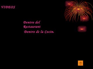VIDEOS Dentro de la Cocina Dentro del  Restaurant 
