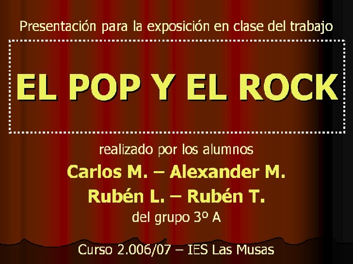 Diferencias Entre El Rock Y El Pop