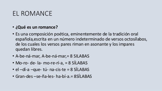 El romance