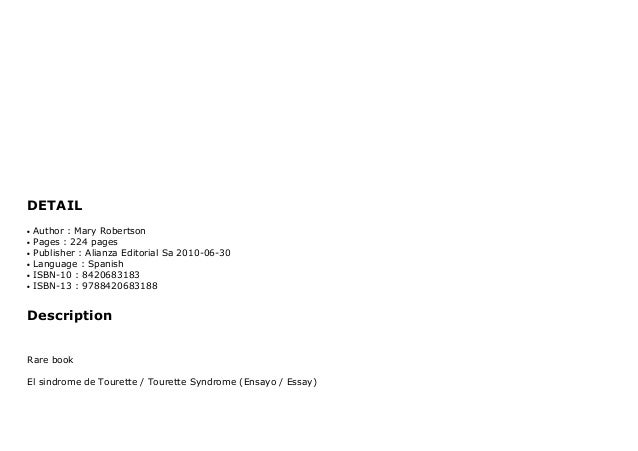 Tourette syndrome by alexander schmit essay 08 image