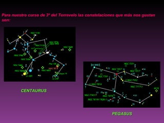 Para nuestro curso de 3º del Torrevelo las constelaciones que más nos gustan son: CENTAURUS PEGASUS 