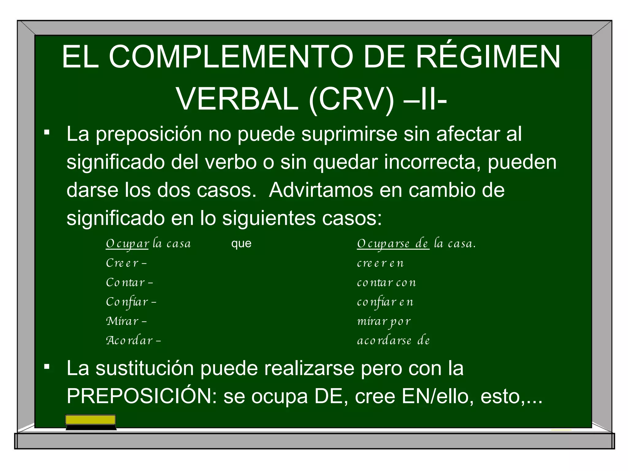 Los complementos del verbo | PPT