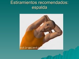 Estiramientos recomendados: espalda 