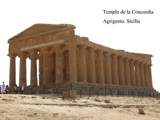 Templo de la Concordia Agrigento. Sicilia 