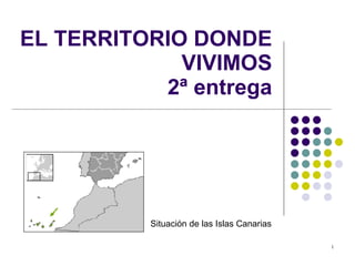 EL TERRITORIO DONDE VIVIMOS 2ª entrega Situación de las Islas Canarias 