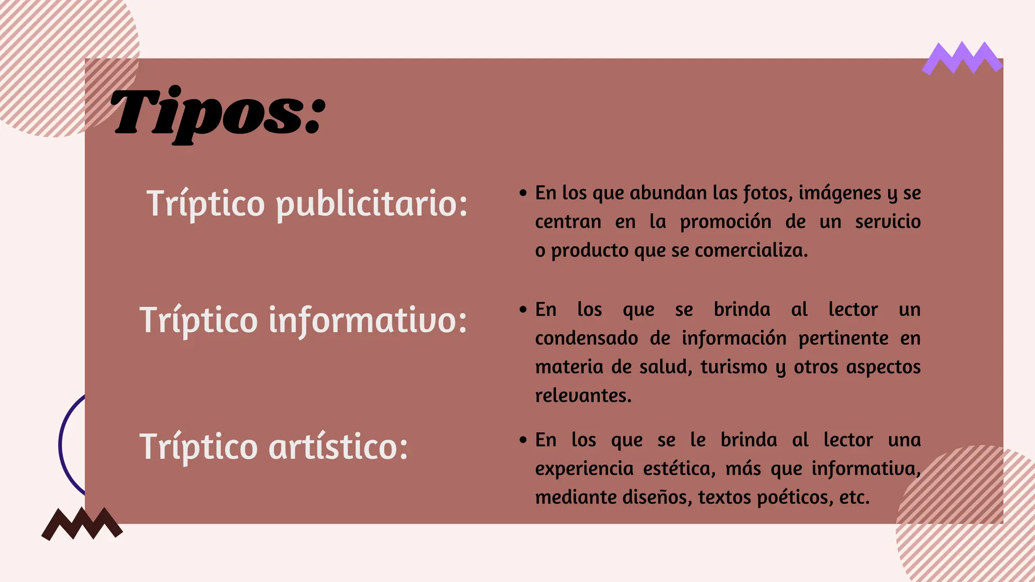 En qué consiste la elaboración de un triptico como una estrategía de