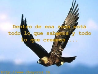 Dentro de esa zona está todo lo que sabemos y todo lo que creemos. ... 