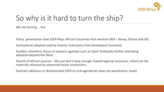 So why is it hard to turn the ship?
1. Character of the Current Education Sector
2. Teacher and student expectations
3. Ch...