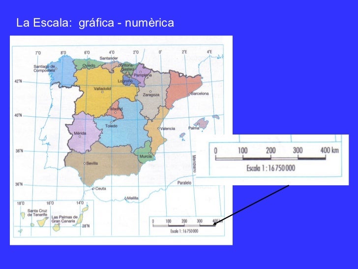 mapa de españa con escala gráfica Los Mapas mapa de españa con escala gráfica