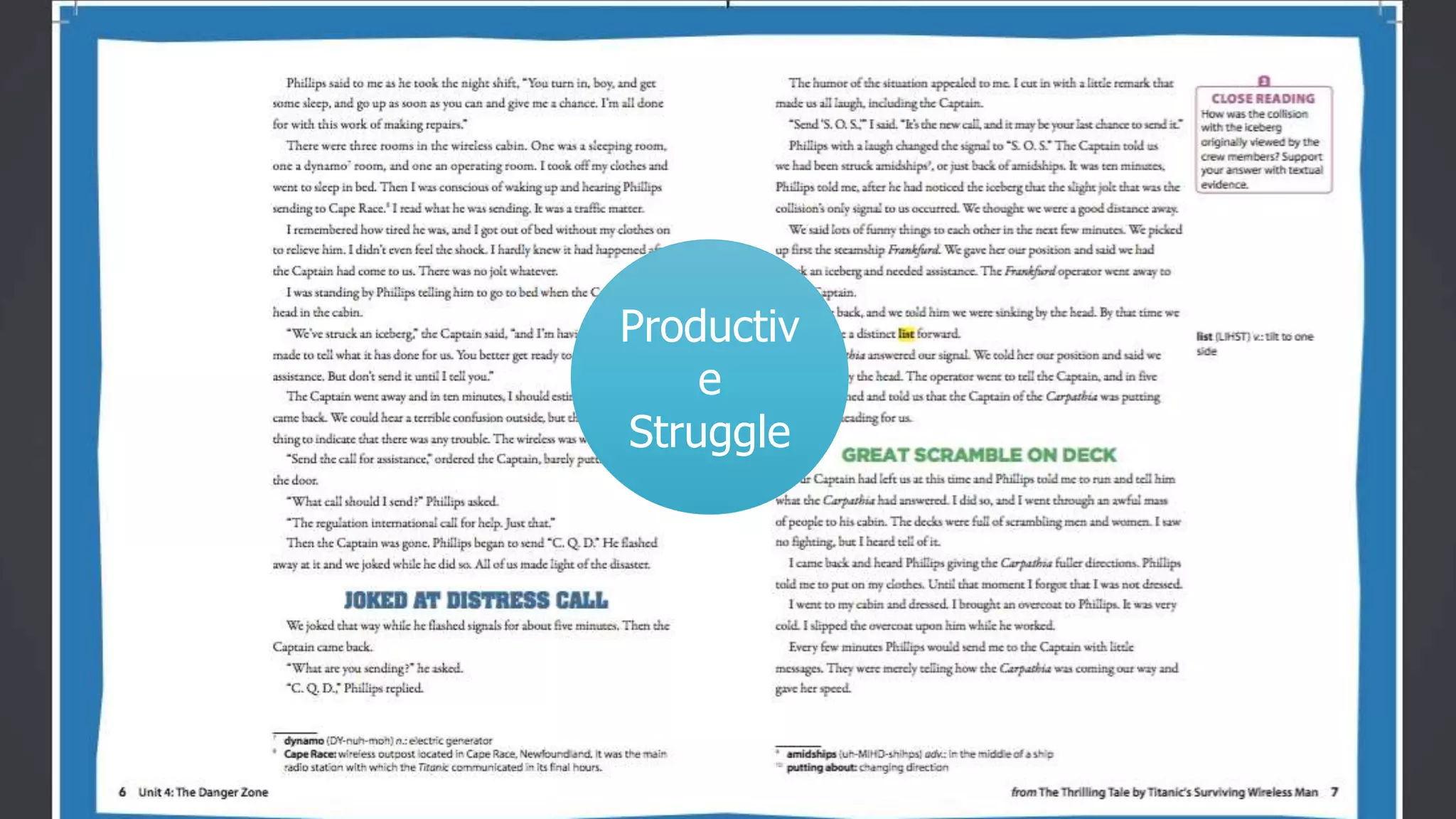 Productiv
e
Struggle
 