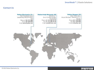 SmartNode™ | Elastix Solutions

Contact Us

© 2013 Patton Electronics Co.

 