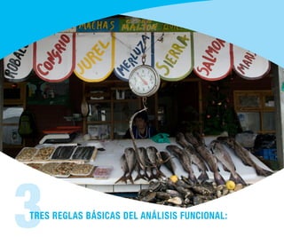 3TRES REGLAS BÁSICAS DEL ANÁLISIS FUNCIONAL:
 