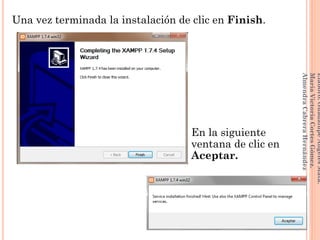 Una vez terminada la instalación de clic en Finish.
En la siguiente
ventana de clic en
Aceptar.
169
Elaboró:GuadalupeAngelesMata.
MaríaVictoriaCortesGómez.
AlmendraCabreraHernández
 