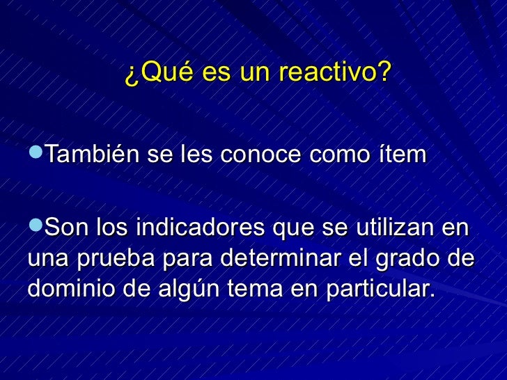 Elaboracion de Reactivos