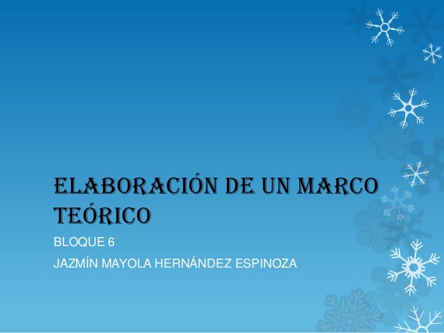 Elaboración de un marco teórico