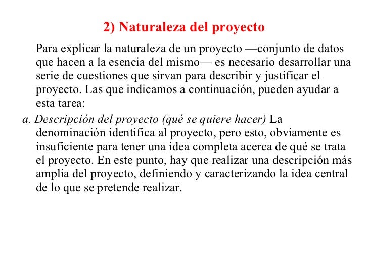Elaboración de un proyecto (2)