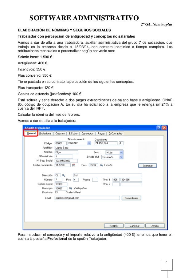 calcular nominas