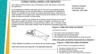 EJEMPLO TOMADO
DE PRUEBA PISA
LIBERADA, AÑO 2000
 