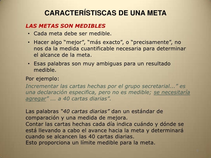 Elaboracion de metas