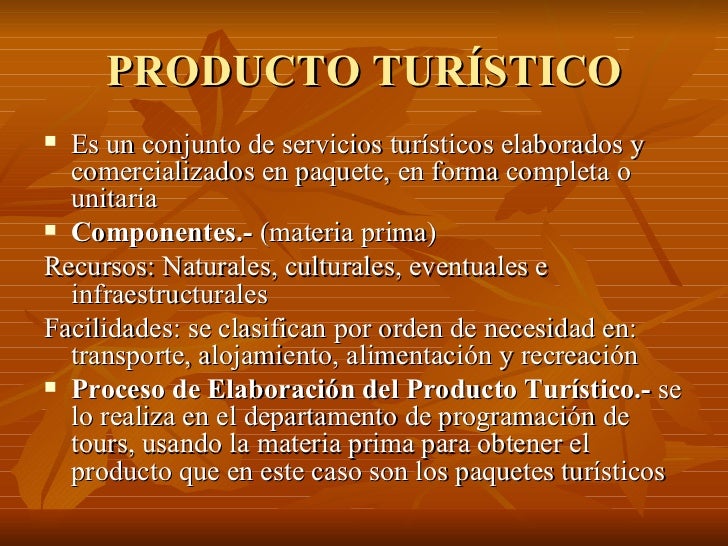 Elaboracion de paquetes turísticos