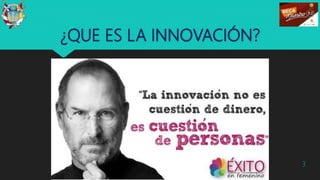¿QUE ES LA INNOVACIÓN?
3
 