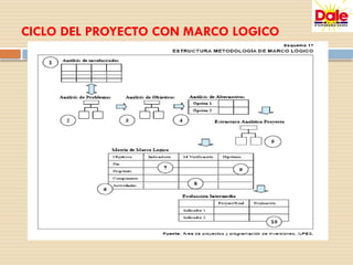 CICLO DEL PROYECTO CON MARCO LOGICO
 