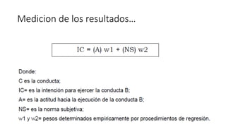 Medicion de los resultados…
 