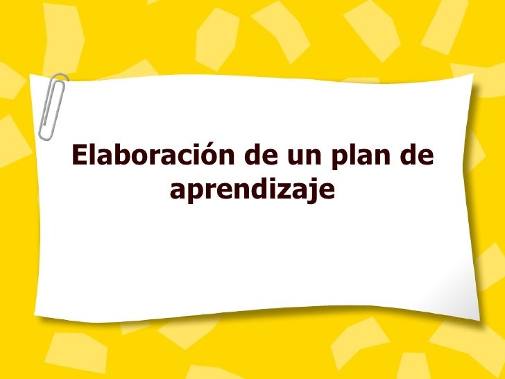 Resultado de imagen para plan de aprendizaje personal