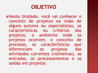Elaboração de Projetos - Aulas 1 e 2