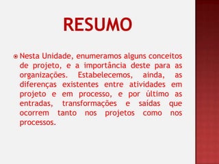 Elaboração de Projetos - Aulas 1 e 2