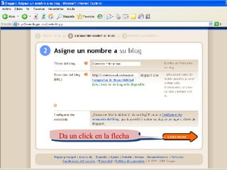 Da un click en la flecha 