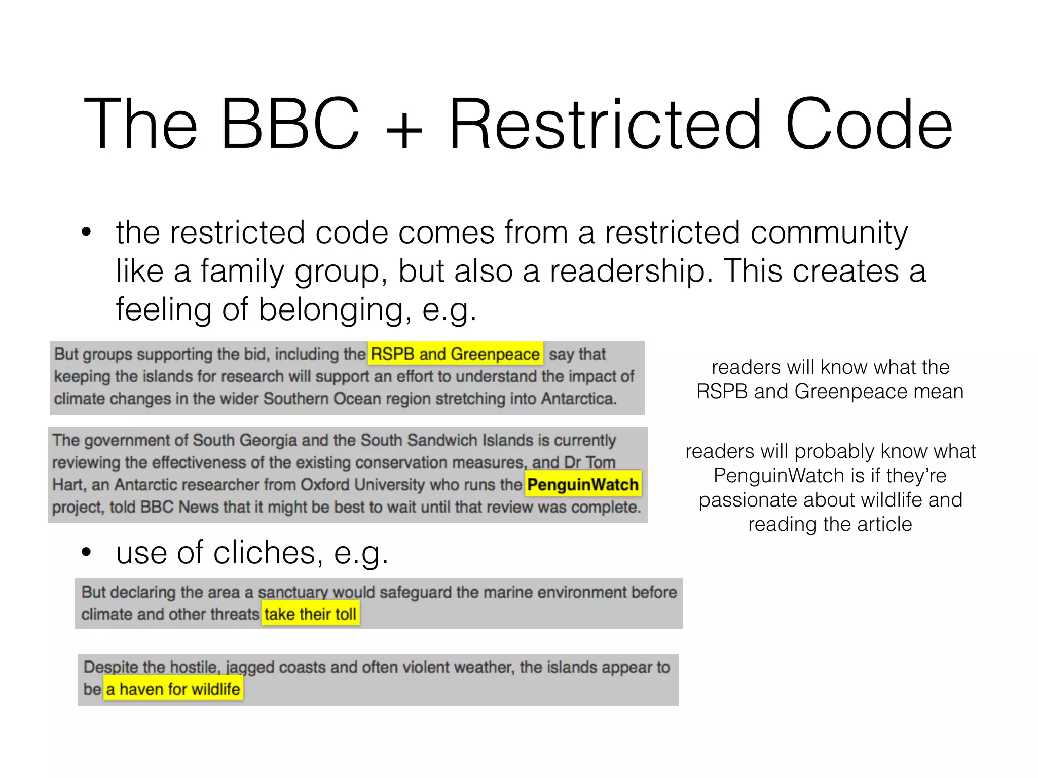 Elaborated and restricted codes | PPT