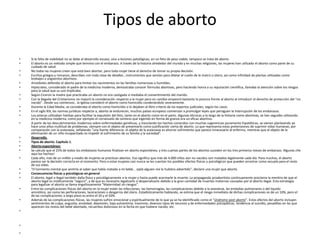 Tipos de abortoSi la falta de viabilidad no se debe al desarrollo escaso, sino a lesiones patológicas, en un feto de peso viable, tampoco se trata de abortoEl aborto es un método simple que termina con el embarazo. A través de la historia alrededor del mundo y en muchas religiones, las mujeres han utilizado el aborto como parte de su cuidado de salud.No todas las mujeres creen que está bien abortar, pero toda mujer tiene el derecho de tomar su propia decisión. Escritos griegos y romanos, describen con toda clase de detalles , instrumentos que servían para dilatar el cuello de la matriz o útero, así como infinidad de plantas utilizadas como brebajes y ungüentos abortivos.Aristóteles defendía el aborto para limitar los nacimientos en las familias numerosas o humildes.Hipócrates, considerado el padre de la medicina moderna, demostraba conocer fórmulas abortivas, pero haciendo honra a su reputación científica, llamaba la atención sobre los riesgos para la salud que su uso implicaba.Según Ciceron la madre que practicaba un aborto no era castigada si mediaba el consentimiento del marido.Con la llegada del Cristianismo no mejoró la consideración respecto a la mujer pero en cambio empeoró bastante la postura frente al aborto al introducir el derecho de protección del “no nacido”. Desde sus comienzos , la Iglesia consideró el aborto como homicidio condenándolo severamente.Durante la Edad Media, se consideraba el eborto como homicidio o lo dejaban al libre criterio de los expertos judiciales, según los casos.En el siglo XIX, las normas jurídicas respecto a, aborto se endurecen, muchos países europeos comienzan a promulgar leyes que persiguen la Interrupción de los embarazos.Los aztecas utilizaban hierbas para facilitar la expulsión del feto, tanto en el aborto como en el parto. Algunas técnicas a lo largo de la historia como abortivas, se han seguidio utilizando en la medicina moderna, como por ejemplo el cornezuelo de centeno que ingerido en forma de granos era un eficaz abortivo.A partir de los descubrimientos modernos sobre enfermedades genéticas, y mezclando los hechos conocidos con muchas sugerencias puramente hipotéticas, se vienen planteando ya hace unos años multitud de problemas, siempre con el objeto de presentarlo como justificación cierta de aborto. Lo que representa estas pretensiones de suprimir vidas humanas, por comparación con la eutanasia, señalando “una fuerte diferencia: el objeto de la eutanasia es ahorrar sufrimiento que parece innecesario al enfermo, mientras que el objeto de la eliminación de un niño incapacitado es impedir el sufrimiento de su familia y la sociedad”.Desarrollo.Tipos de aborto. Capítulo 1.Aborto espontáneo:Se calcula que el 25% de todos los embarazos humanos finalizan en aborto espontáneo, y tres cuartas partes de los abortos suceden en los tres primeros meses de embarazo. Algunas ¡He aquí los hechos!Cada año, más de un millón y medio de mujeres se practican abortos. Eso significa que más de 4.000 niños aún no nacidos son matados legalmente cada día. Para muchos, el aborto parece ser la decisión correcta en el momento. Pero a estas mujeres casi nunca se les cuentan los posibles efectos físicos y psicológicos que pueden arrastrar como secuela para el resto de sus vidas."El tormento mental que sentiría al saber que había matado a mi bebé... ojalá alguien me lo hubiera advertido", declaró una mujer que abortó.Consecuencias físicas y psicológicas en generalEl aborto, legal o ilegal también daña física y psicológicamente a la mujer y hasta puede acarrearle la muerte. La propaganda proabortista continuamente proclama la mentira de que el aborto legal es módicamente “seguro”, y de que es necesario legalizarlo o despenalizarlo debido a la gran cantidad de muertes maternas causadas por el aborto ilegal. Esta estrategia para legalizar el aborto se llama engañosamente "Maternidad sin riesgos".Entre las complicaciones físicas del aborto en la mujer están las infecciones, las hemorragias, las complicaciones debido a la anestesia, las embolias pulmonares o del liquido amniótico, así como las perforaciones, laceraciones o desgarros del útero. Estadísticamente hablando, se estima que el riesgo inmediato de dichas complicaciones es de un 10%, pero el de las complicaciones a largo plazo es entre el 20 y el 50%.Además de las complicaciones físicas, las mujeres sufren emocional y espiritualmente de lo que ya se ha identificado como el “síndrome post aborto”. Estos efectos del aborto incluyen sentimientos de culpa, angustia, ansiedad, depresión, baja autoestima, insomnio, diversos tipos de neurosis y de enfermedades psicopáticas, tendencia al suicidio, pesadillas en las que aparecen los restos del bebé abortado, recuerdos dolorosos en la fecha en que hubiera nacido, etc.