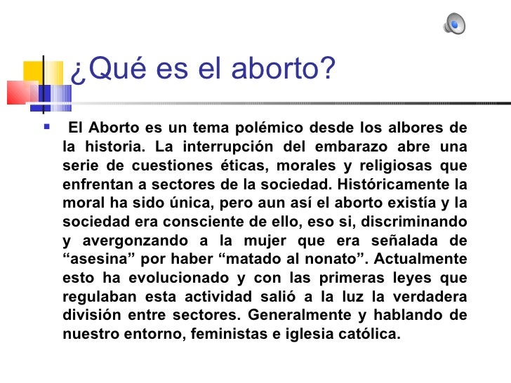 El aborto El aborto