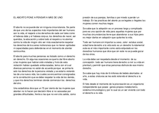 El aborto pone a pensar a más de uno