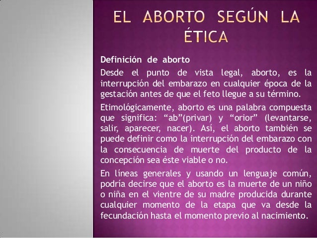 El Aborto Según La ética