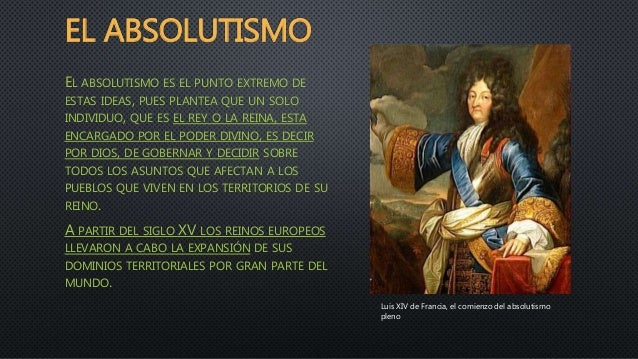 El absolutismo