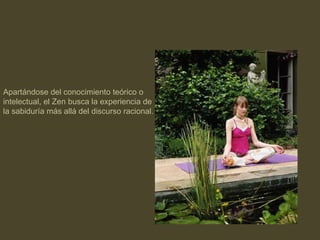 Apartándose del conocimiento teórico o intelectual, el Zen busca la experiencia de la sabiduría más allá del discurso racional.  