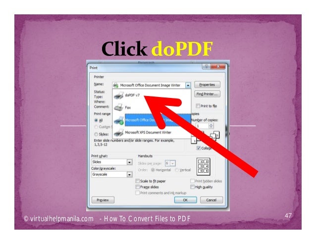 convert net file to pdf