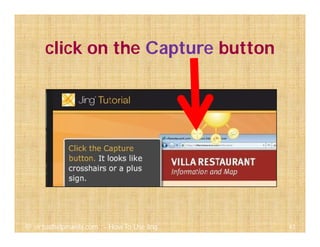 43@ virtualhelpmanila.com - How To Use Jing
click on the Capture button
 