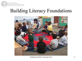 Building Literacy Foundations 
Reading and Early Learning Team 3 
 