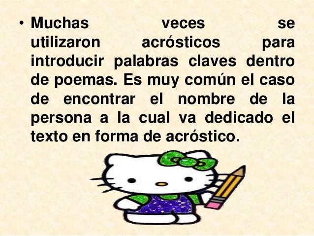 El acrostico